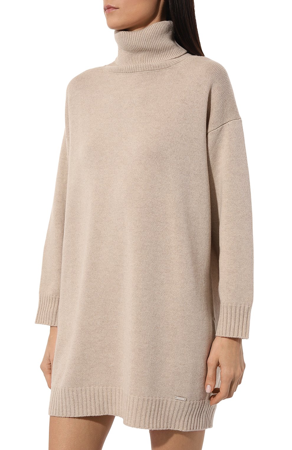 Кашемировое платье KITON бежевого цвета по цене 174500 руб., арт. D54715, фото 3 Кашемировое платье KITON, арт. D54715, фото 3