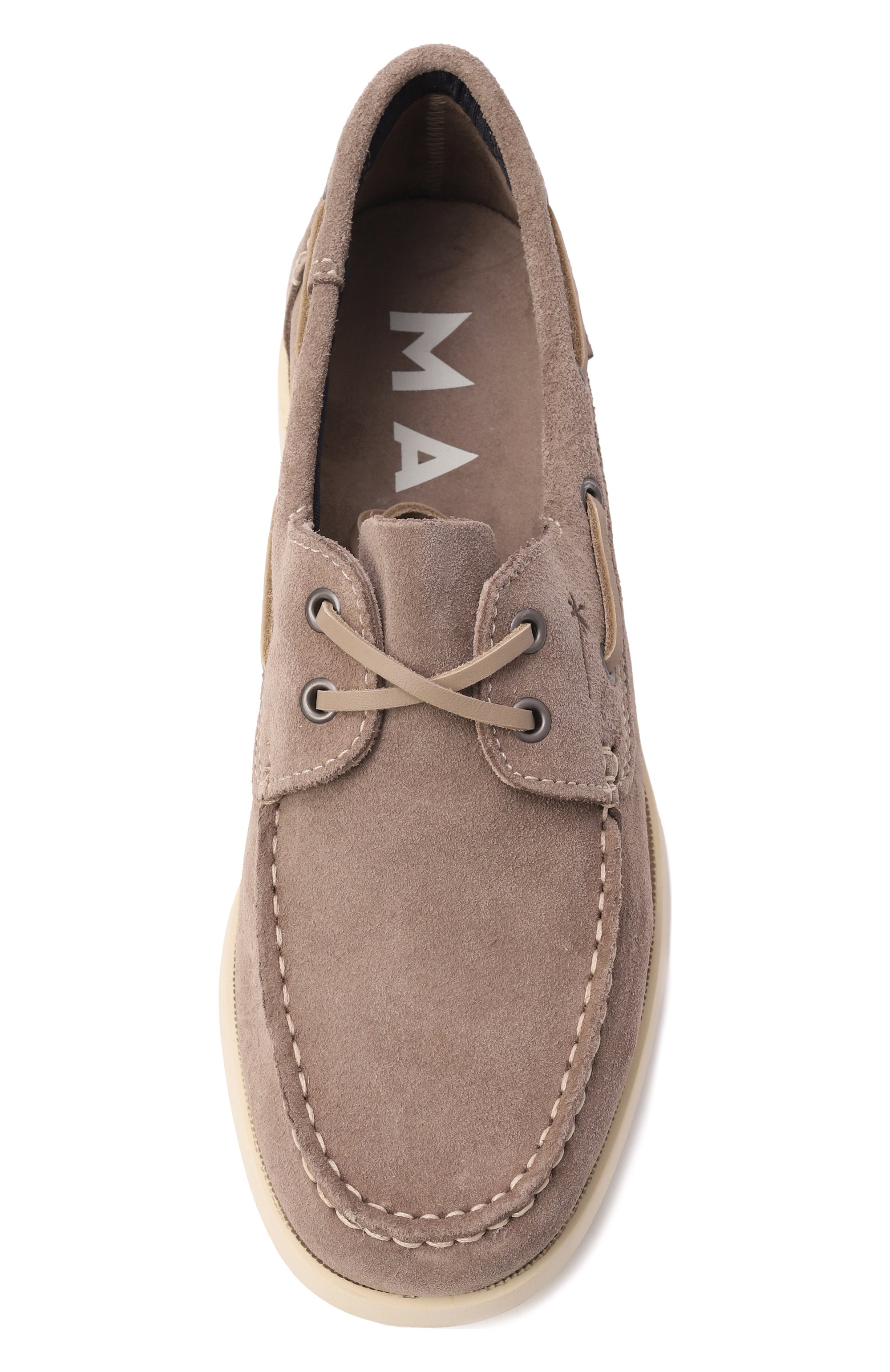 Замшевые топсайдеры hamptons MANEBI темно-бежевого цвета по цене 21800 руб., арт. W 1.9 KM, фото 6 Замшевые топсайдеры hamptons MANEBI, арт. W 1.9 KM, фото 6