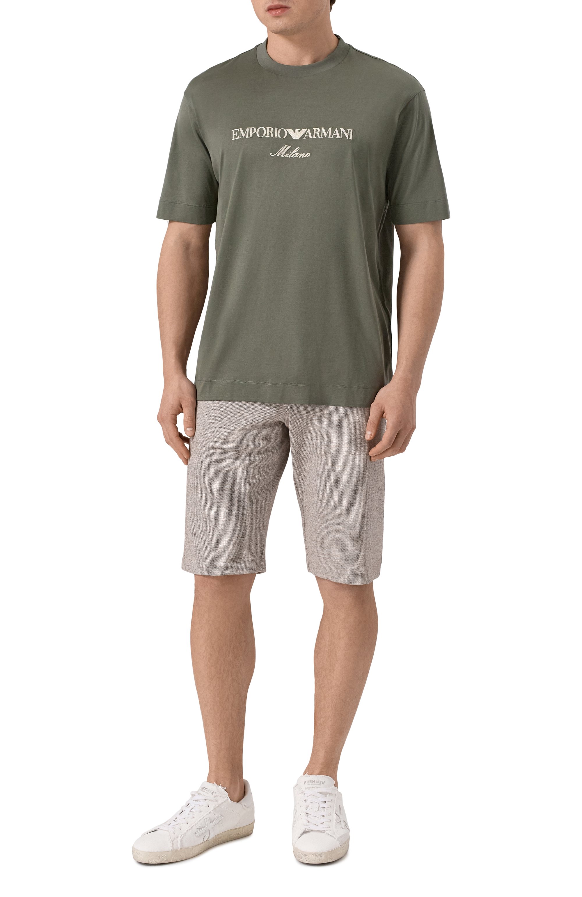 Футболка из лиоцелла и хлопка EMPORIO ARMANI, арт. EM001033/AF10017, фото 2