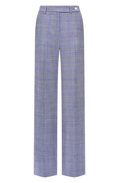 Женские шерстяные брюки KITON голубого цвета, арт. D48109K0950E01 | Фото 1 (Материал внешний: Шерсть; Женское Кросс-КТ: Брюки-одежда; Кросс-КТ: костюм; Случай: Формальный; Силуэт Ж (брюки и джинсы): Широкие; Стили: Классический; Длина (брюки, джинсы): Стандартные; Автоматизация ТО: Проставлено; Автоматизация состава: Проставлено)