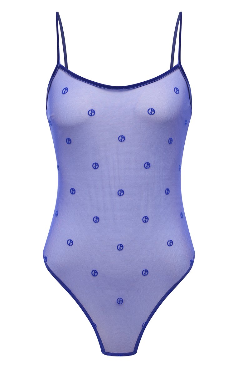 Женское боди GIORGIO ARMANI синего цвета, арт. 150486/4R632 | Фото 1 (Материал внешний: Синтетический материал; Нос: Не проставлено)
