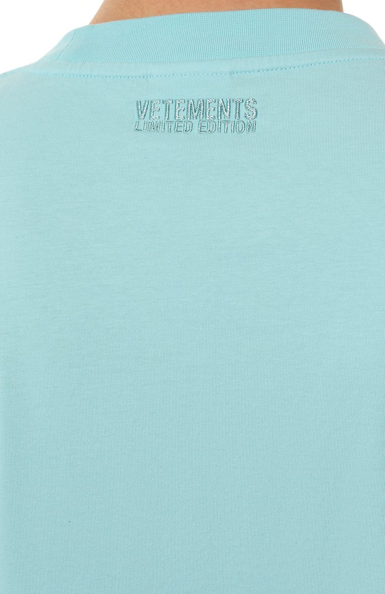 Хлопковая футболка VETEMENTS, арт. UE64TR500MI, фото 5