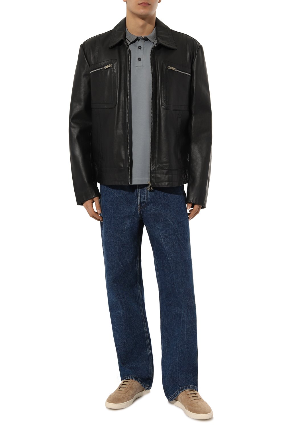 Хлопковое поло GIORGIO ARMANI серого цвета по цене 52750 руб., арт. 3DSF52/SJFBZ, фото 2 Хлопковое поло GIORGIO ARMANI, арт. 3DSF52/SJFBZ, фото 2