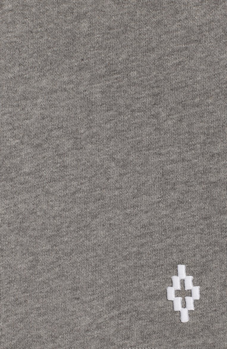 Детские хлопковые шорты MARCELO BURLON KIDS OF MILAN серого цвета, арт. B/MB/3201/0021 | Фото 3 (Материал внешний: Хлопок; Статус проверки: Проверена категория; Мальчики Кросс-КТ: Шорты-одежда; Нос: Не проставлено)