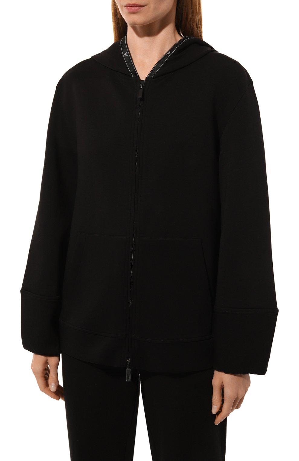 Хлопковая толстовка EMPORIO ARMANI черного цвета по цене 28050 руб., арт. 6D2M6D/1JHSZ, фото 3 Хлопковая толстовка EMPORIO ARMANI, арт. 6D2M6D/1JHSZ, фото 3