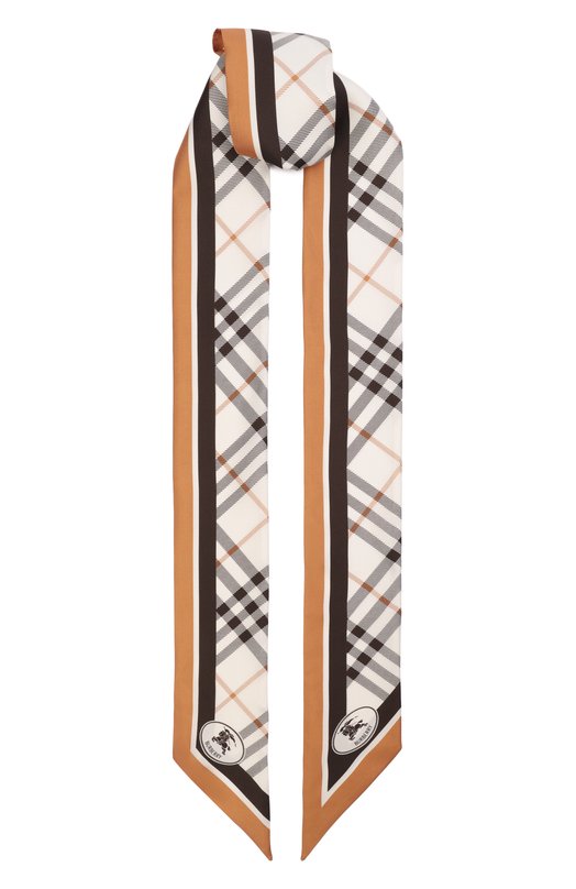 Шелковый шарф-твилли Burberry 8120320 Бежевый 8120320