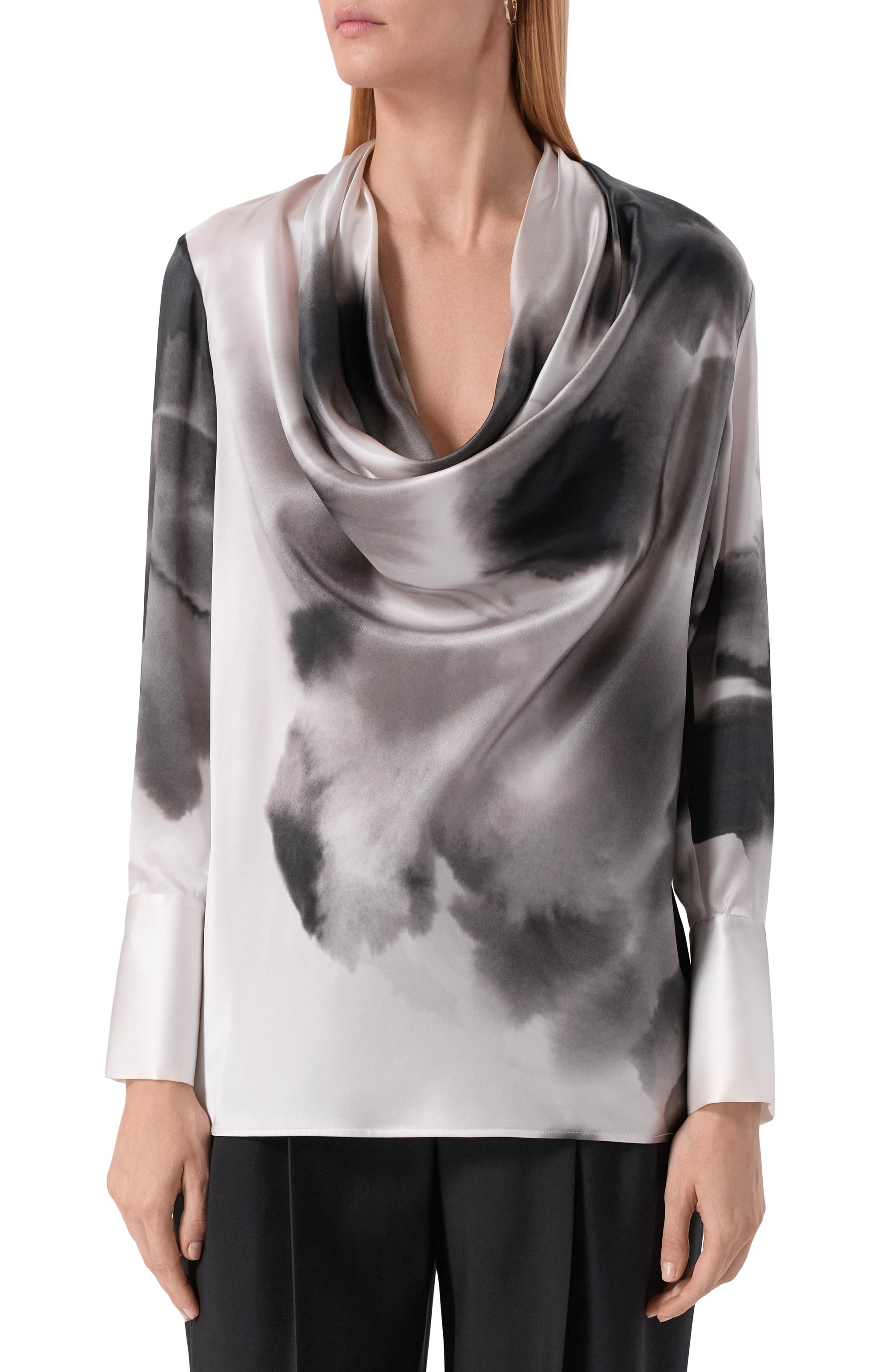 Атласная блузка KITON, арт. D60411K0585G02, фото 3