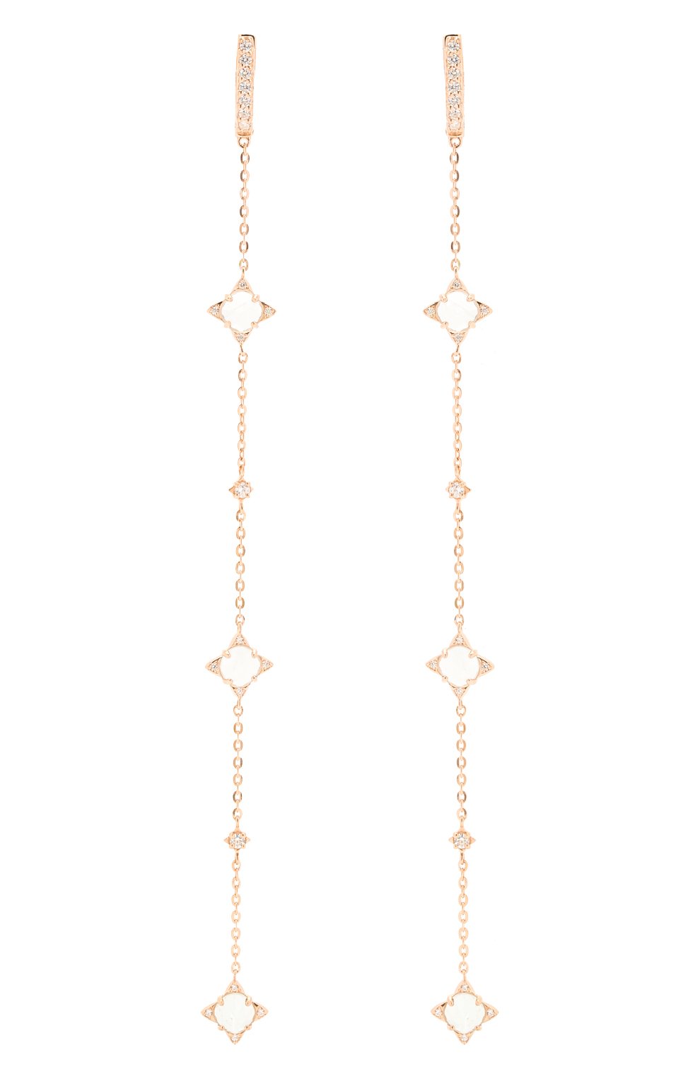 Серьги-цепочки с аквамарином MOONKA золотого цвета по цене 15530 руб., арт. tr-her-aqm, фото 1 Серьги-цепочки с аквамарином MOONKA, арт. tr-her-aqm, фото 1