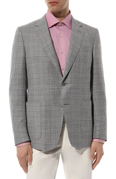 Пиджак из шерсти и хлопка CANALI, арт. 11288/FC05154, фото 3