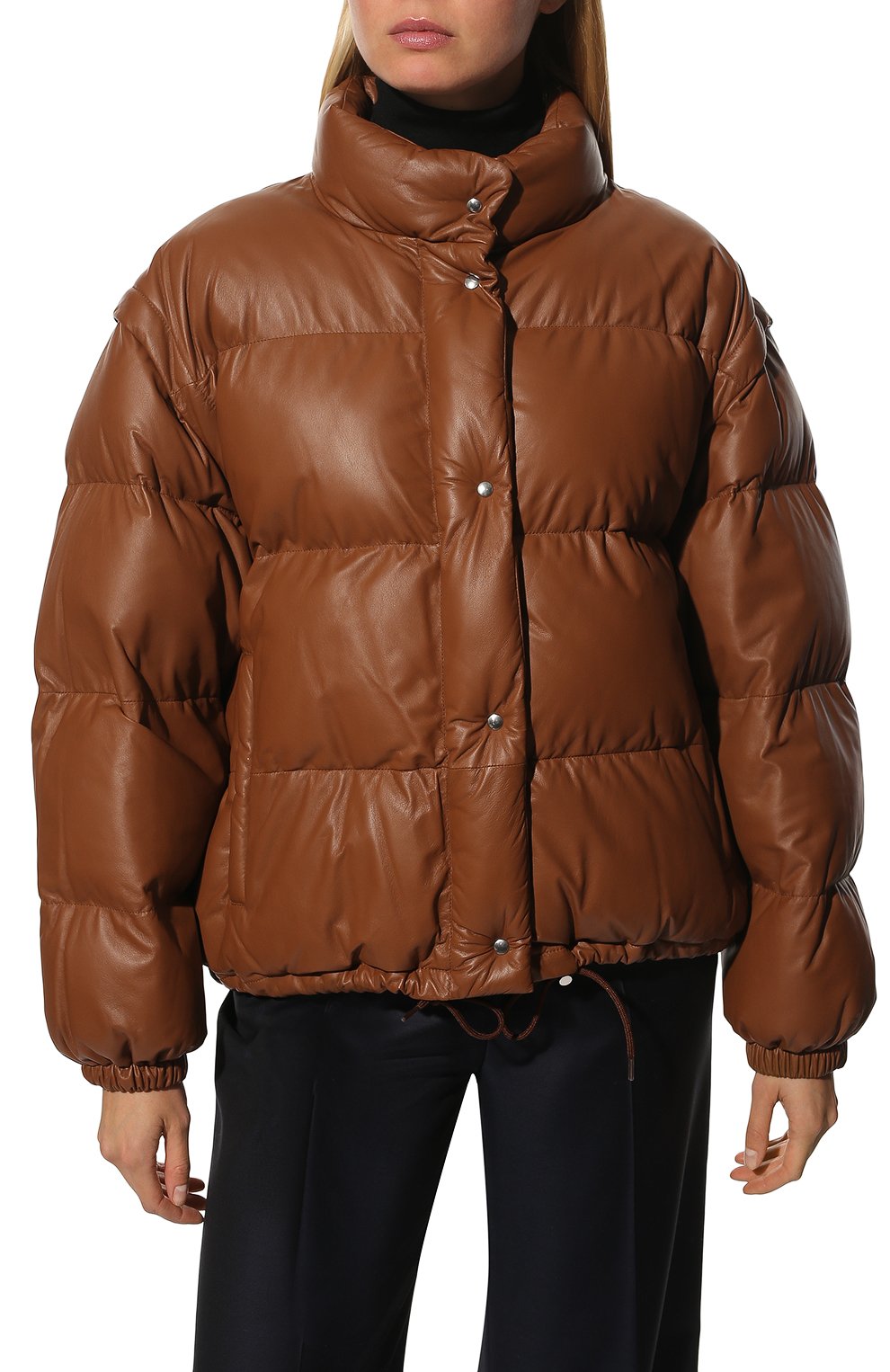 Кожаный пуховик PRADA, арт. 58A050-FLY-F0BW5, фото 3