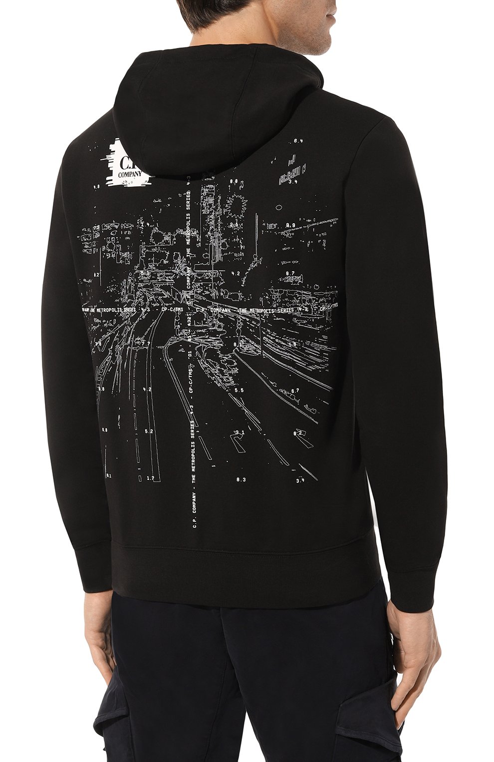 Хлопковое худи C.P. COMPANY черного цвета по цене 26350 руб., арт. 15CLSS051A006452W, фото 4 Хлопковое худи C.P. COMPANY, арт. 15CLSS051A006452W, фото 4