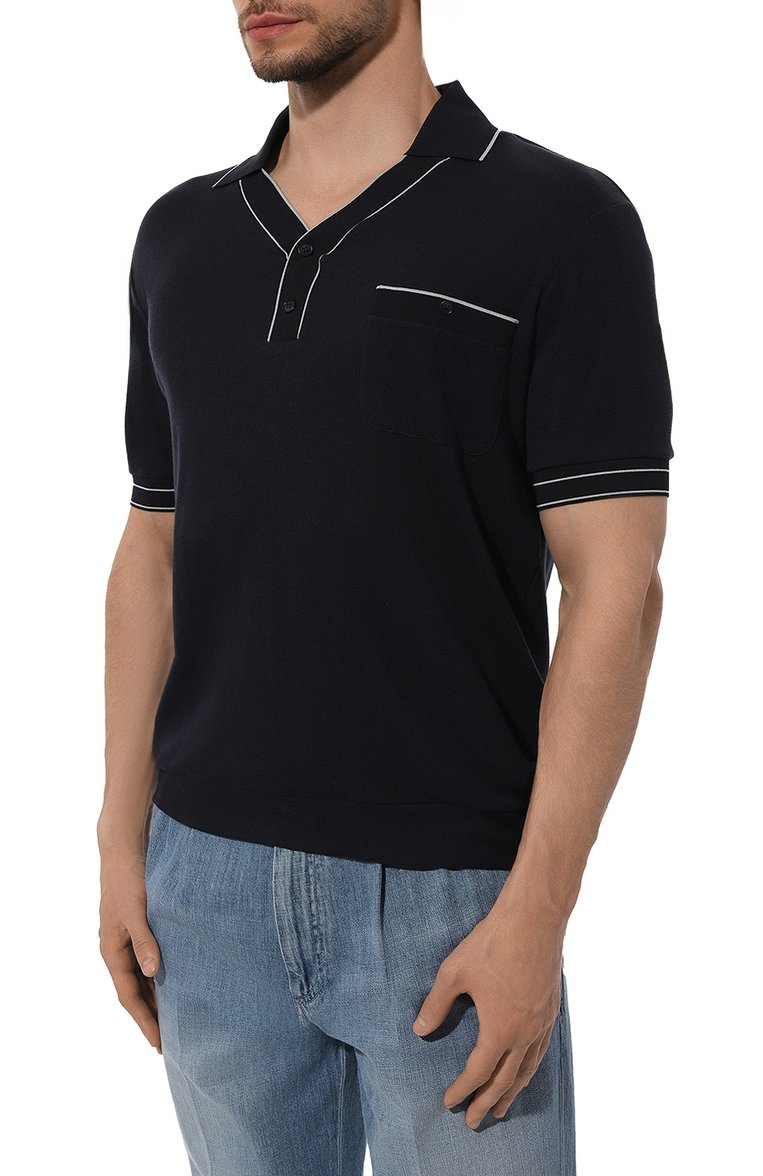 Поло из вискозы и шерсти GIORGIO ARMANI, арт. 3DSF60/SJNLZ, фото 1