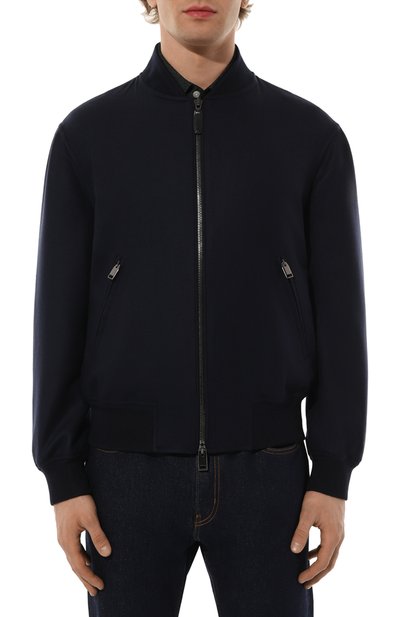Шерстяной бомбер BRIONI темно-синего цвета по цене 361000 руб., арт. SLTS0L/PBA40, фото 3 Шерстяной бомбер BRIONI, арт. SLTS0L/PBA40, фото 3