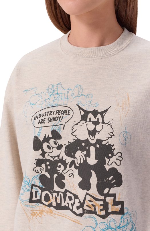 Хлопковый свитшот DOMREBEL SHADY/SWEATSHIRT Серый  SHADY/SWEATSHIRT Фото 5