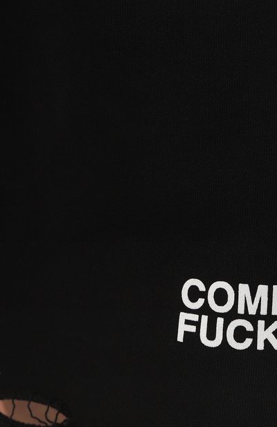Хлопковые шорты COMME DES FUCKDOWN черного цвета по цене 11850 руб., арт. CFABW00107, фото 5 Хлопковые шорты COMME DES FUCKDOWN, арт. CFABW00107, фото 5