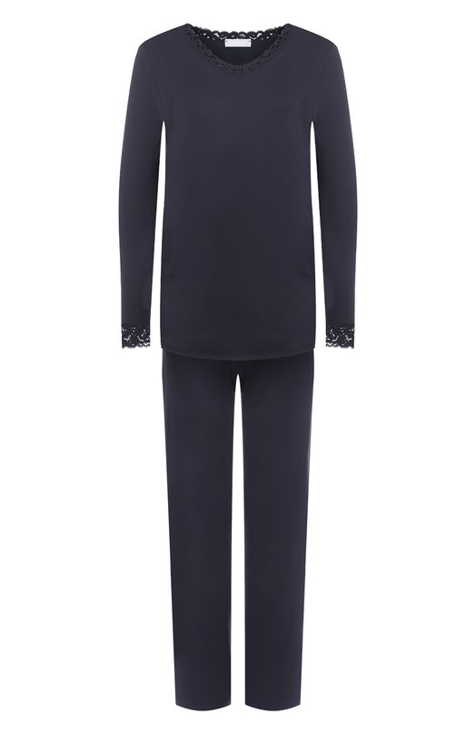 Хлопковая пижама Hanro 077041 Чёрный 077041