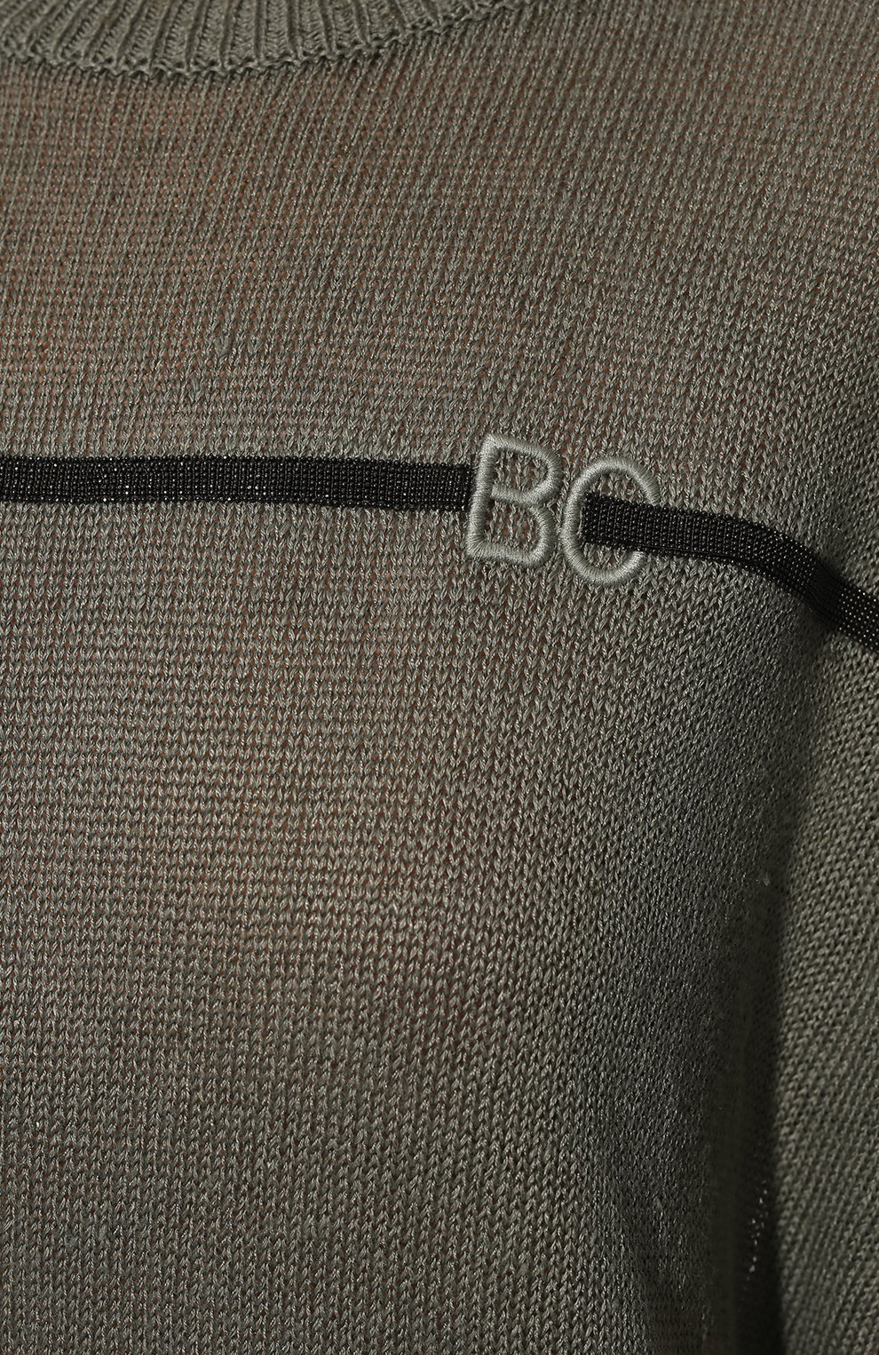 Пуловер изо льна и шелка BRUNELLO CUCINELLI серого цвета по цене 186000 руб., арт. M10555210, фото 5 Пуловер изо льна и шелка BRUNELLO CUCINELLI, арт. M10555210, фото 5