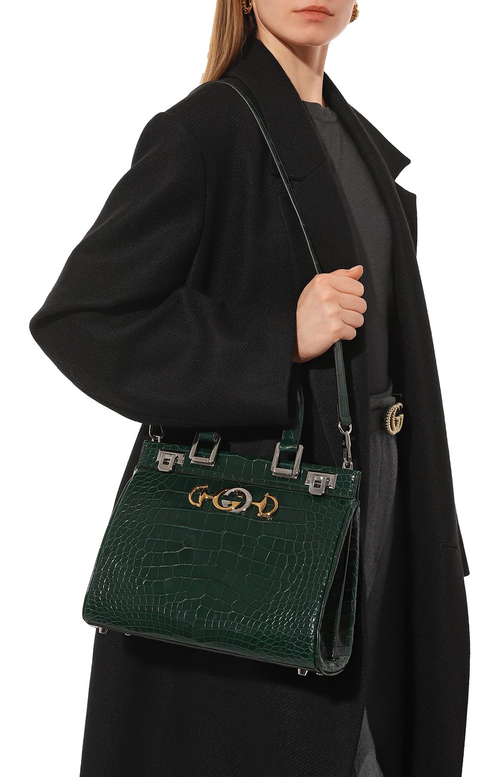 Сумка zumi small из кожи аллигатора GUCCI, арт. 569712 EV40X, фото 2