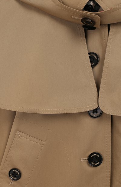 Хлопковый тренч с капюшоном BURBERRY, арт. 8011080, фото 3