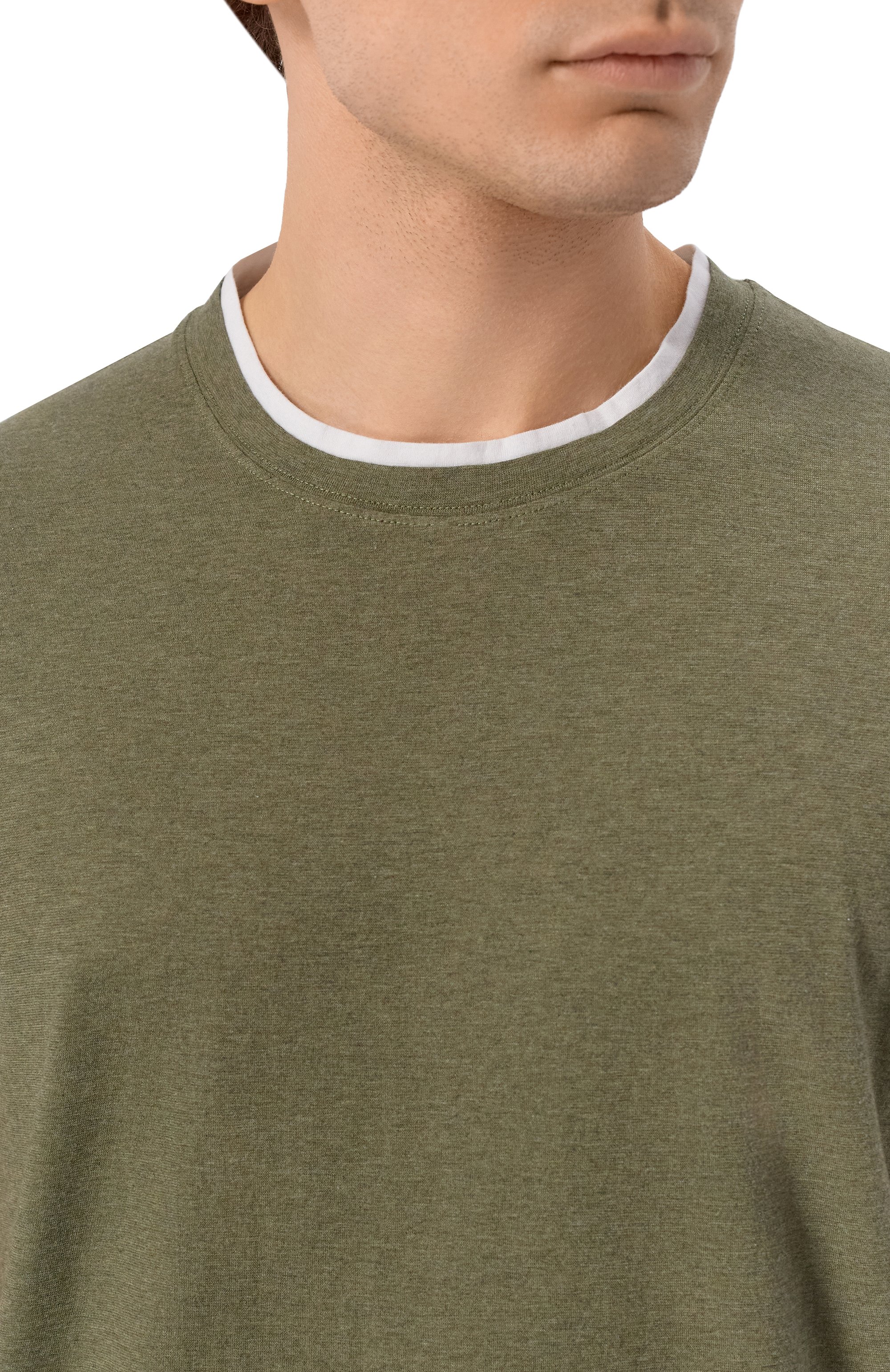 Хлопковая футболка FEDELI, арт. TU000200/JERSEY MELANGE, фото 5