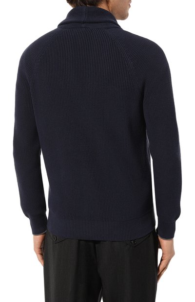 Хлопковый кардиган BRUNELLO CUCINELLI темно-синего цвета по цене 165000 руб., арт. M2874B2216, фото 4 Хлопковый кардиган BRUNELLO CUCINELLI, арт. M2874B2216, фото 4