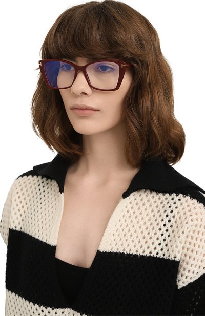 Оправа TOM FORD красного цвета по цене 45950 руб., арт. TF5893-B 069, фото 2 Оправа TOM FORD, арт. TF5893-B 069, фото 2