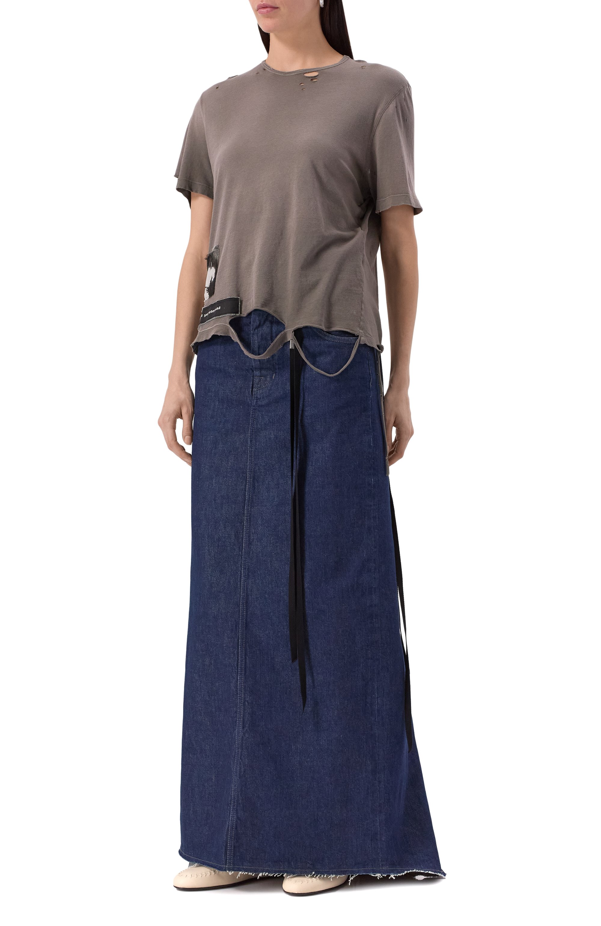 Хлопковая футболка ANN DEMEULEMEESTER, арт. B0013050/FA638, фото 3