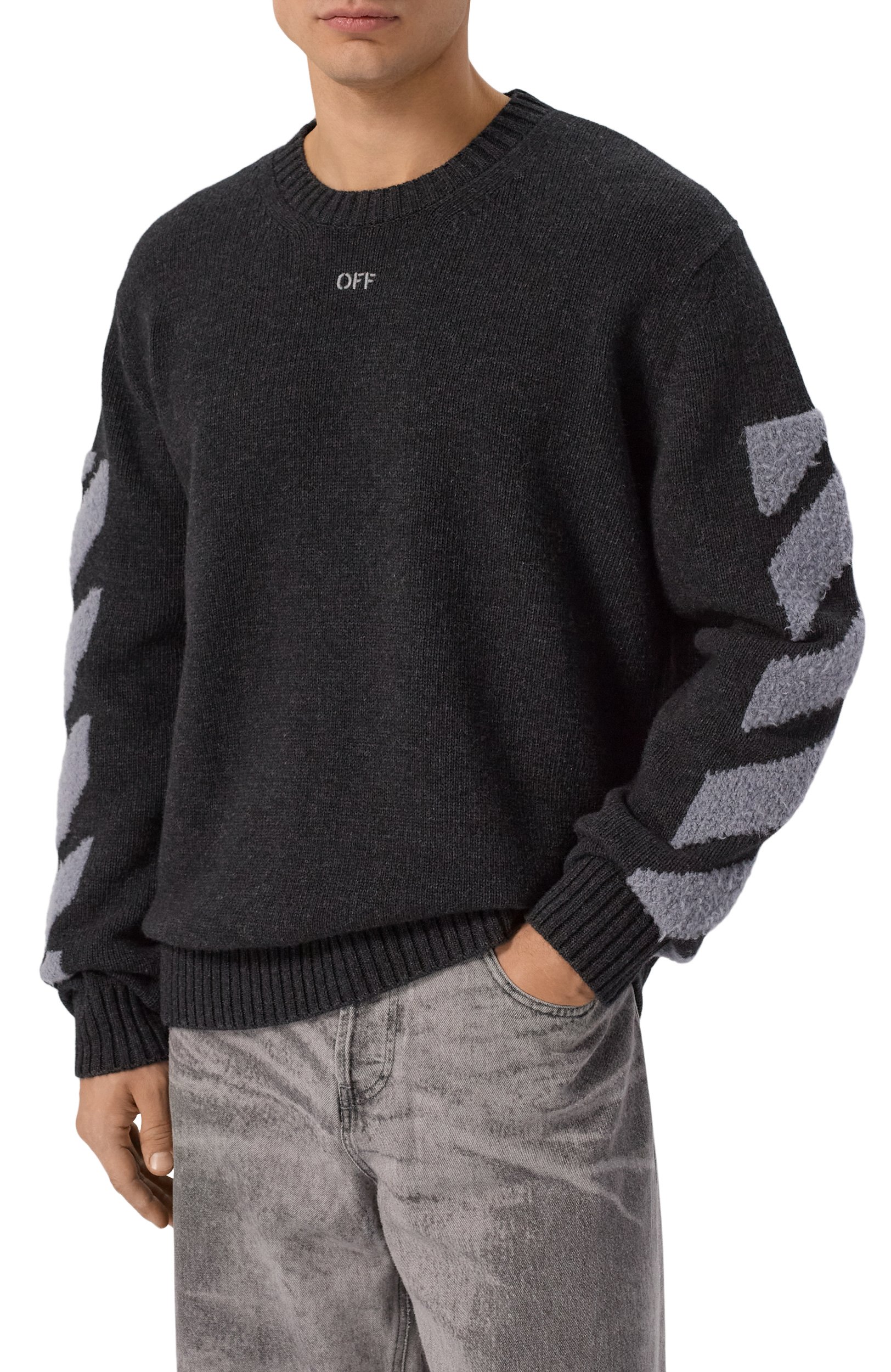 Шерстяной свитер OFF-WHITE, арт. 0MHE087F26KNI0020, фото 3