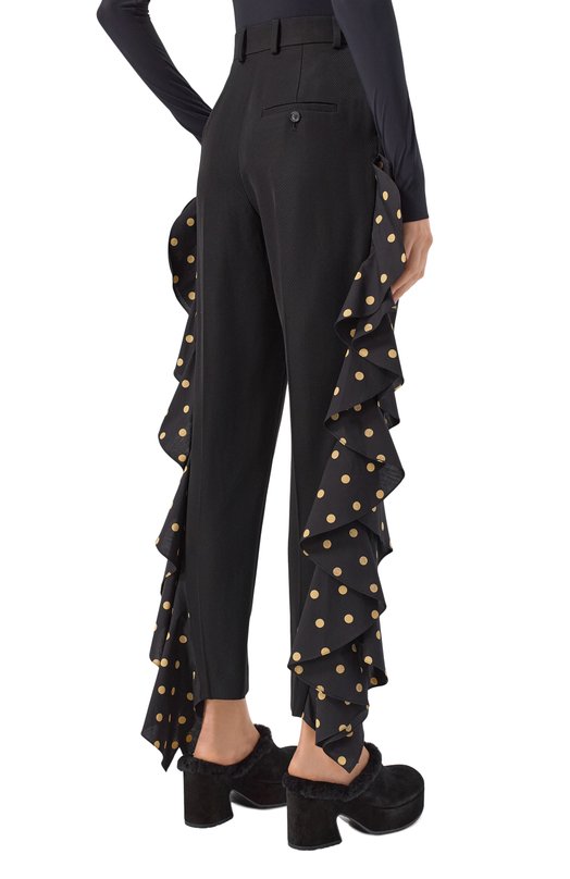 Брюки из шерсти и вискозы Moschino A0302/5437 Чёрный  A0302/5437 Фото 4