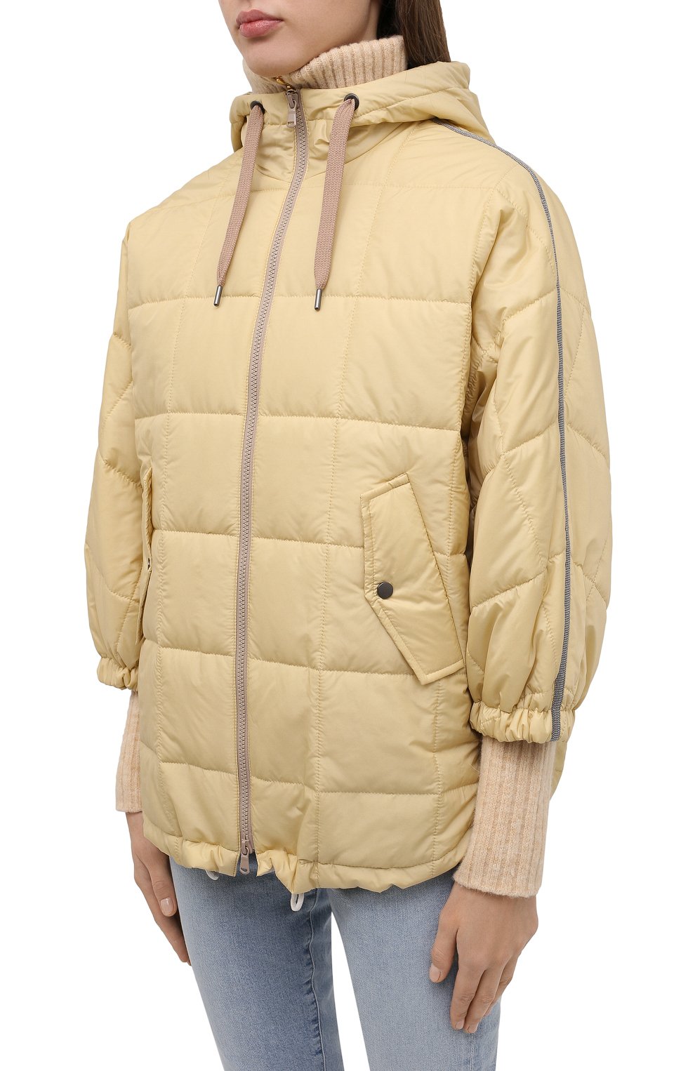 Утепленная куртка BRUNELLO CUCINELLI желтого цвета по цене 343500 руб., арт. MH5042515, фото 3 Утепленная куртка BRUNELLO CUCINELLI, арт. MH5042515, фото 3