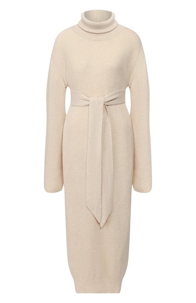 Женское платье с поясом NANUSHKA, арт. CANAAN_CREME_CASHMERE BLEND RIB