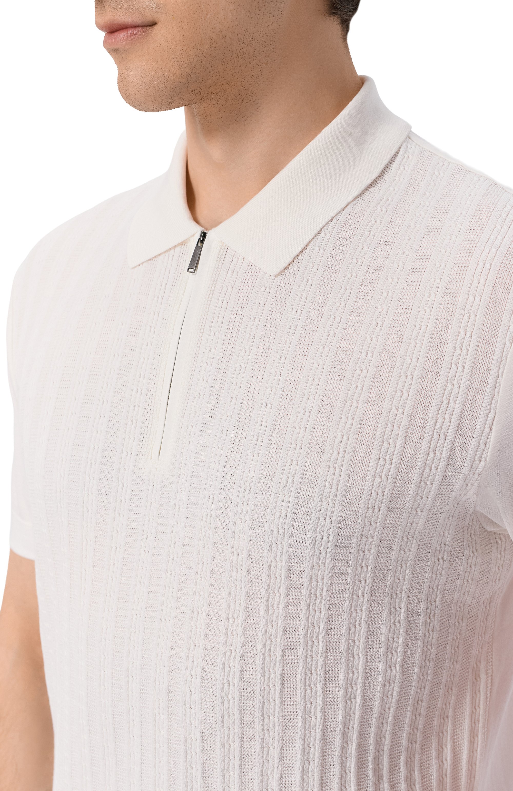 Поло из хлопка и шелка BOSS CAMEL, арт. 50560052, фото 5