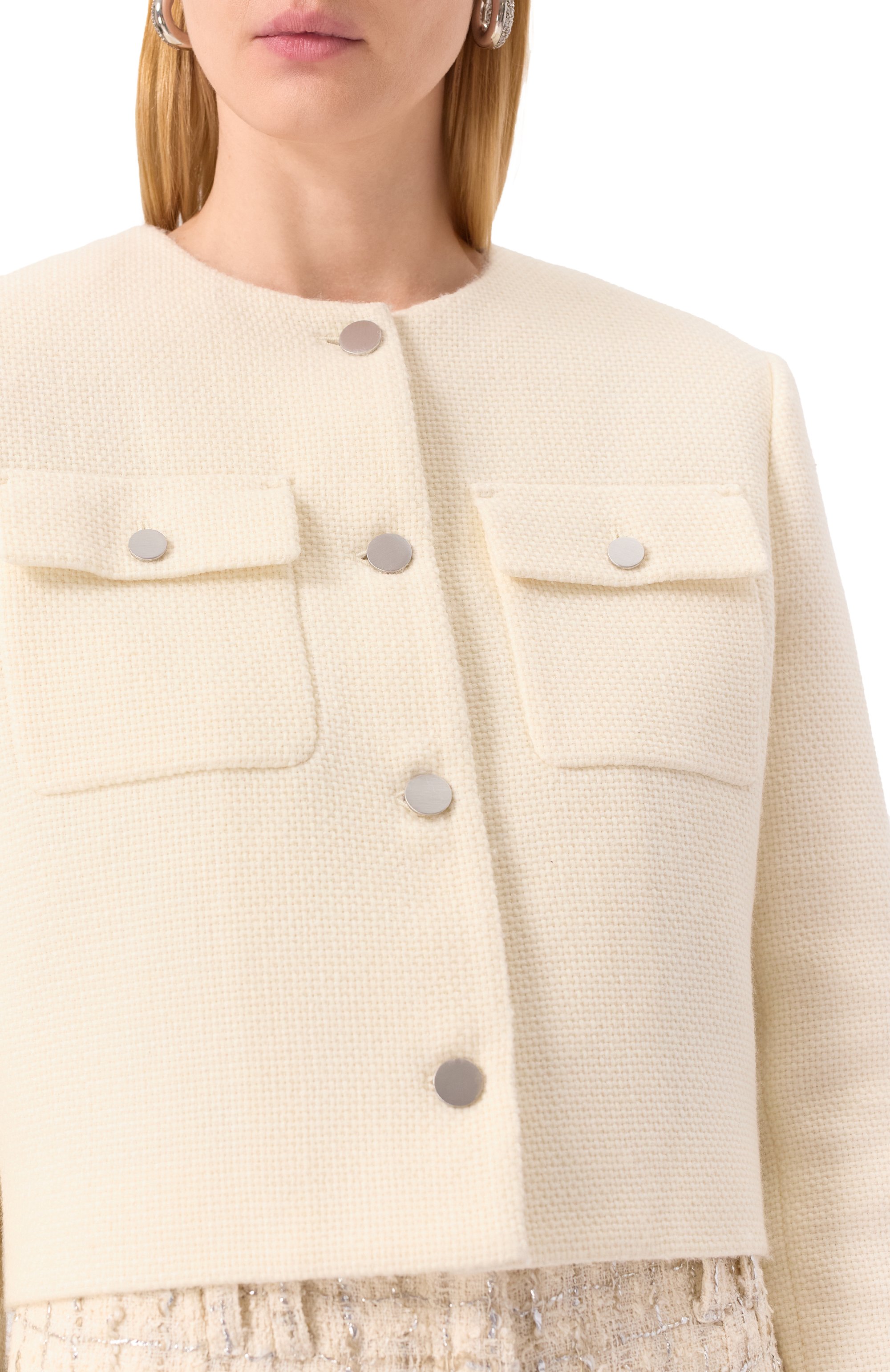 Твидовый жакет THEORY кремового цвета по цене 46450 руб., арт. 00805118, фото 5 Твидовый жакет THEORY, арт. 00805118, фото 5