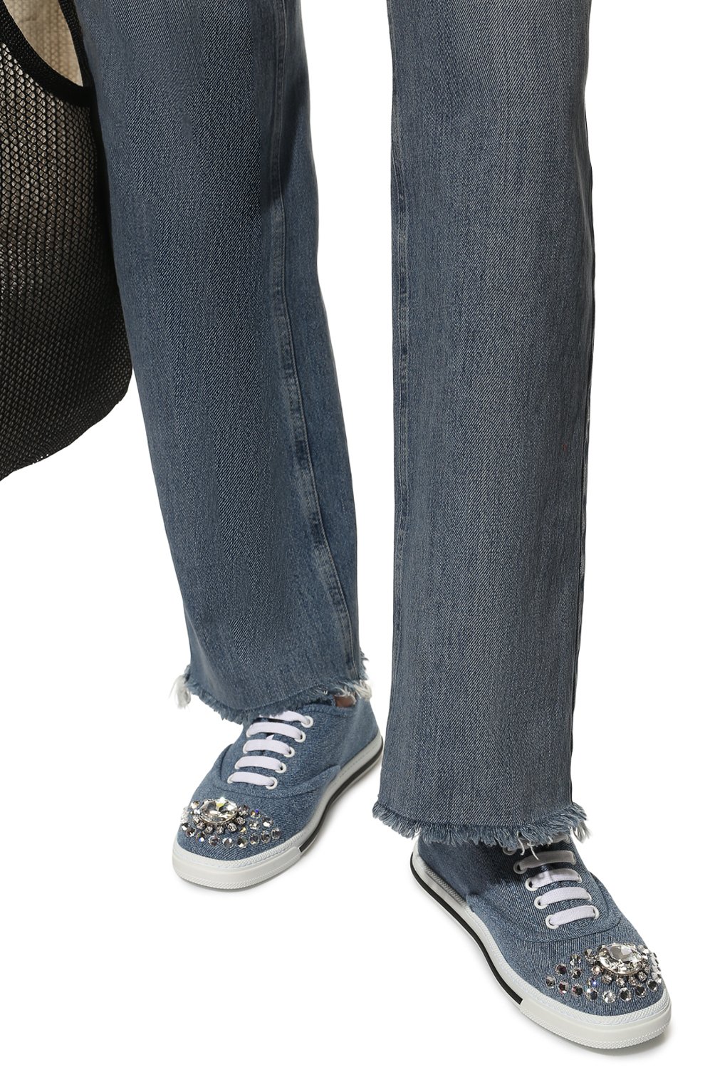 Текстильные кеды MIU MIU, арт. 5E450D-AJ6-F0008-005, фото 3