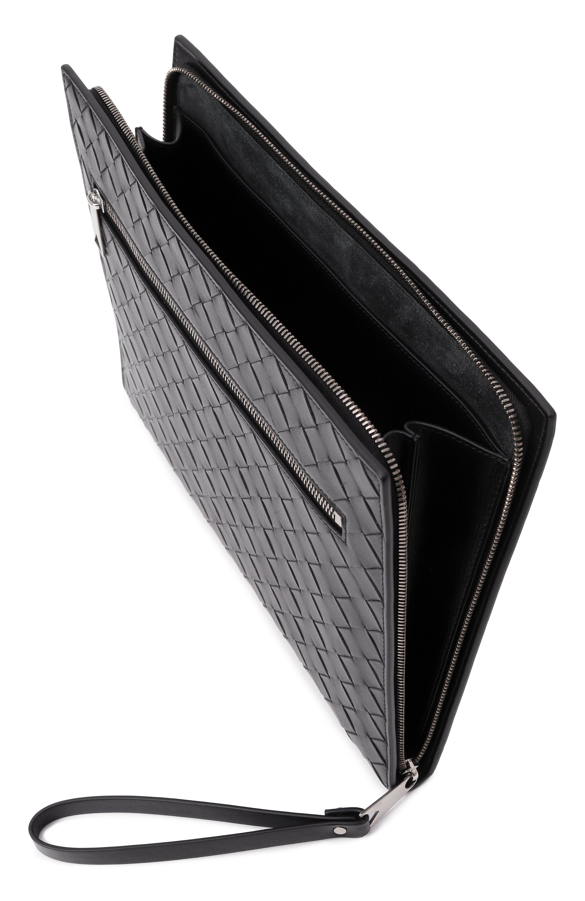 Кожаная папка для документов BOTTEGA VENETA черного цвета по цене 292500 руб., арт. 732638/V2E41, фото 4 Кожаная папка для документов BOTTEGA VENETA, арт. 732638/V2E41, фото 4