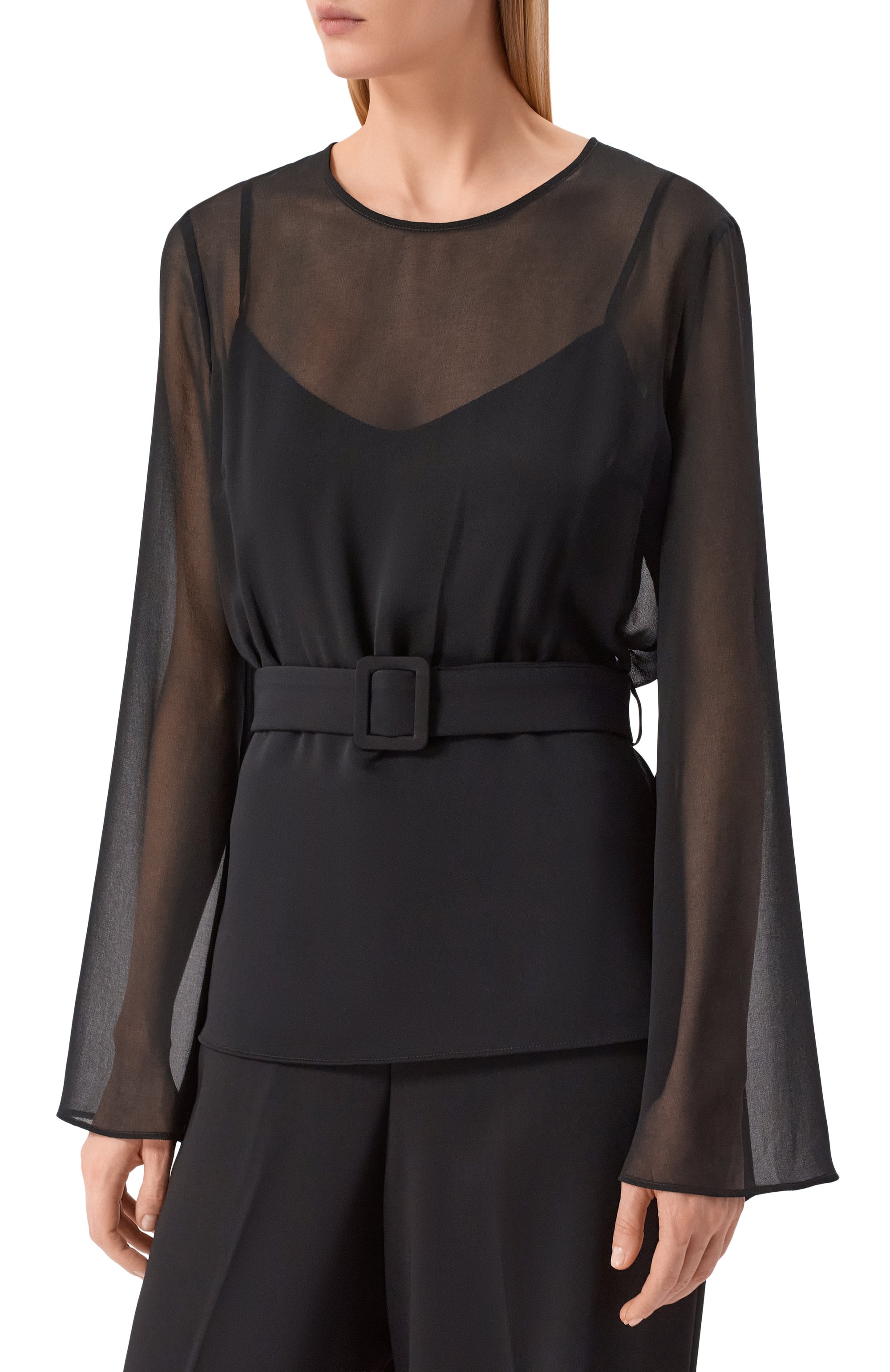 Блузка P.A.R.O.S.H. черного цвета по цене 62100 руб., арт. D313334/PANTY26, фото 3 Блузка P.A.R.O.S.H., арт. D313334/PANTY26, фото 3