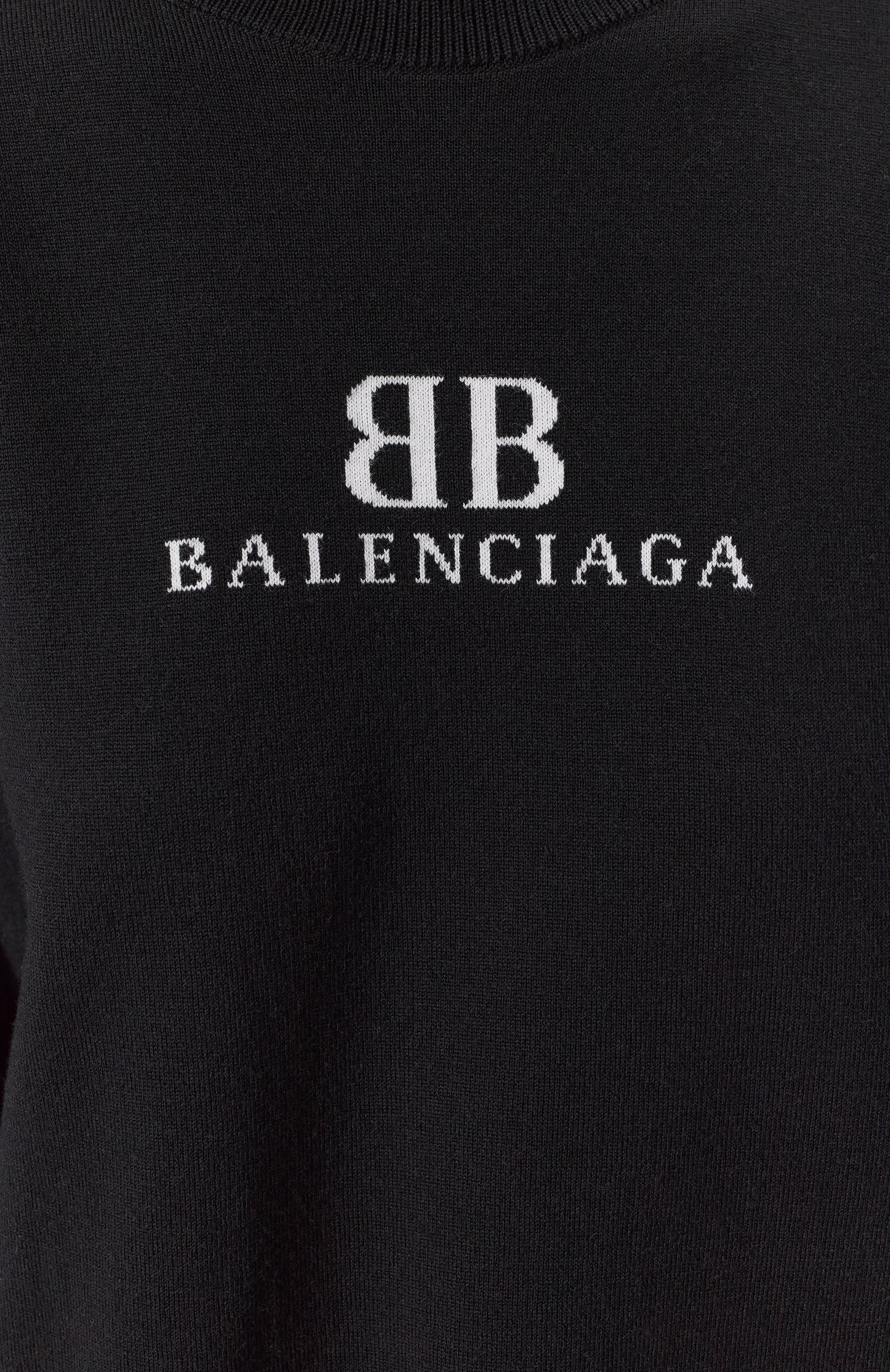 Шерстяной свитер BALENCIAGA черного цвета по цене 169500 руб., арт. 818420/T1725, фото 5 Шерстяной свитер BALENCIAGA, арт. 818420/T1725, фото 5