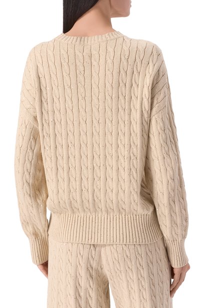 Хлопковый свитер BRUNELLO CUCINELLI, арт. MDV797410, фото 4