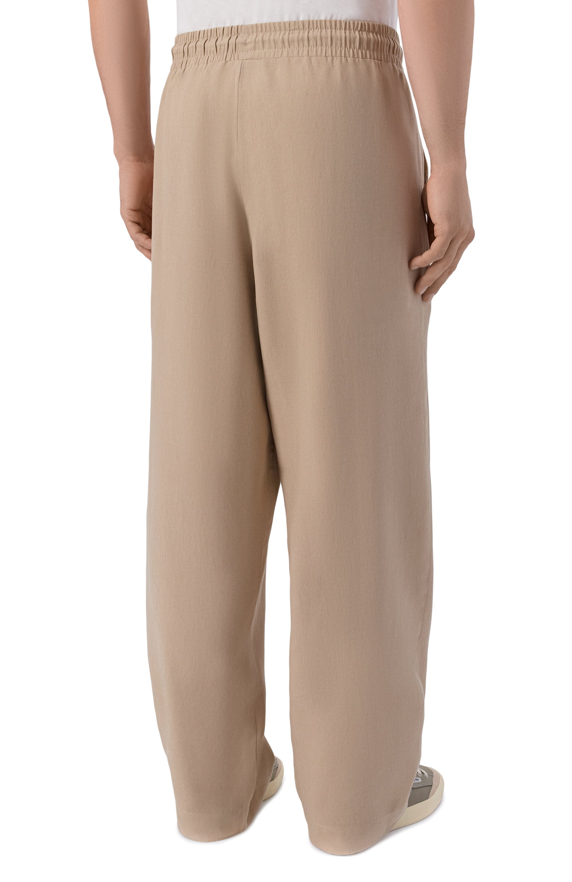 Брюки изо льна и вискозы EMPORIO ARMANI, арт. EM000586/AF20590, фото 4