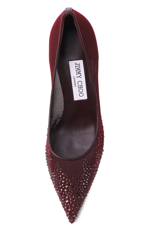 Комбинированные туфли Love 85 Jimmy Choo L0VE85NYT Бордовый  L0VE85NYT Фото 6