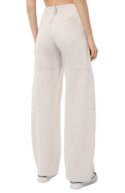 Брюки из хлопка и льна BRUNELLO CUCINELLI, арт. MH561P8555, фото 4