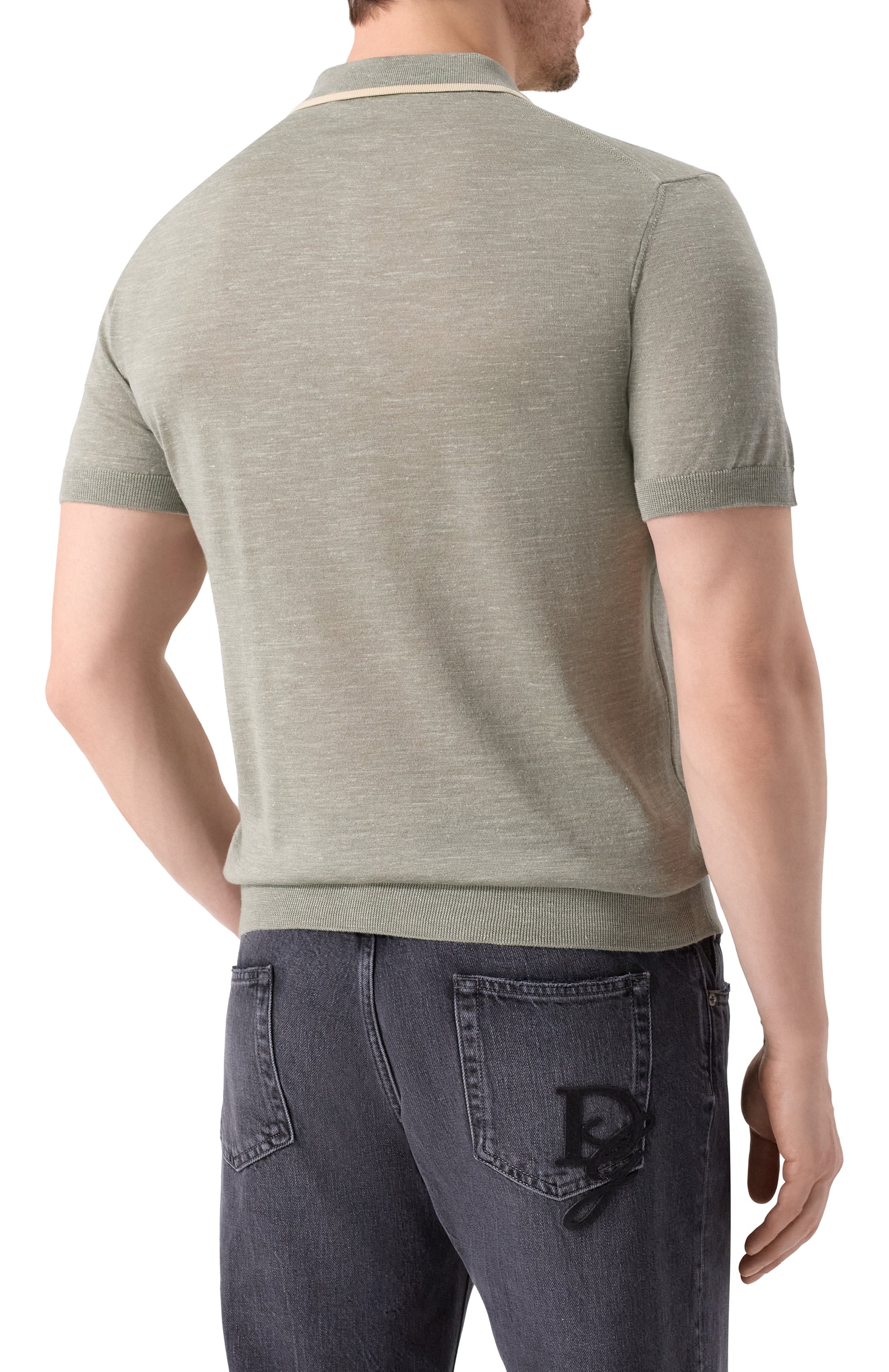 Поло из шерсти и шелка CORNELIANI светло-зеленого цвета по цене 86900 руб., арт. 27M545/2725130, фото 4 Поло из шерсти и шелка CORNELIANI, арт. 27M545/2725130, фото 4