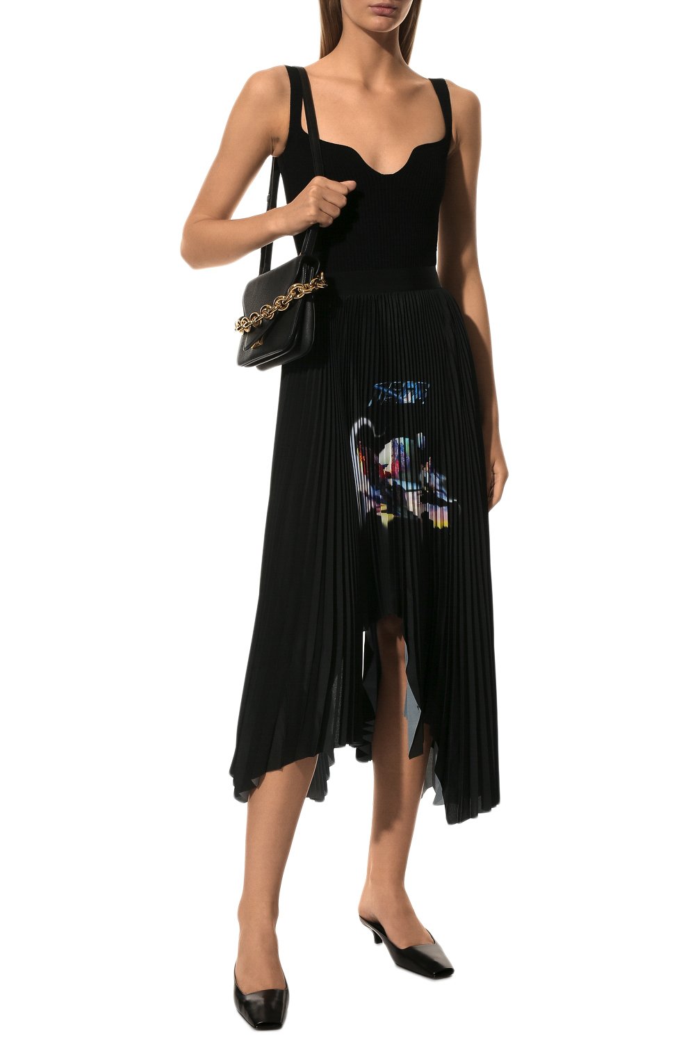 Плиссированная юбка MSGM черного цвета по цене 73050 руб., арт. 3342MDD122P 227978, фото 2 Плиссированная юбка MSGM, арт. 3342MDD122P 227978, фото 2