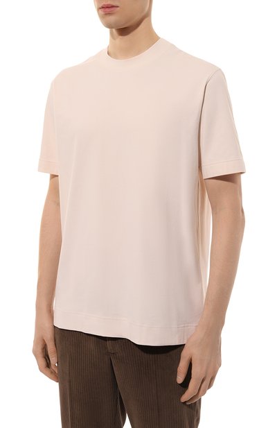 Хлопковая футболка CIRCOLO 1901 светло-розового цвета по цене 13950 руб., арт. CN4476, фото 3 Хлопковая футболка CIRCOLO 1901, арт. CN4476, фото 3