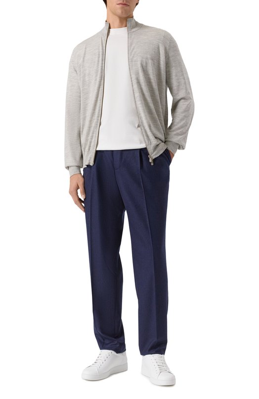 Кардиган из шерсти и кашемира Brunello Cucinelli M2400106 Серый  M2400106 Фото 2