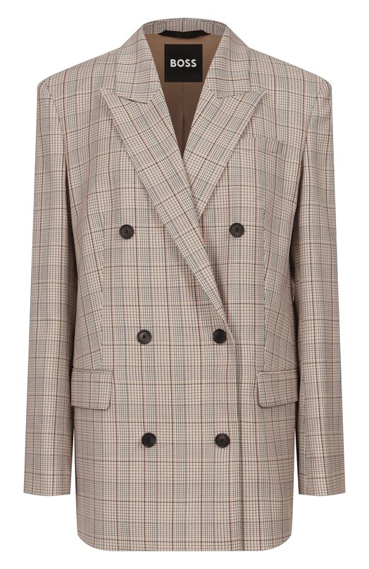 Шерстяной жакет BOSS 50555334 Бежевый 50555334
