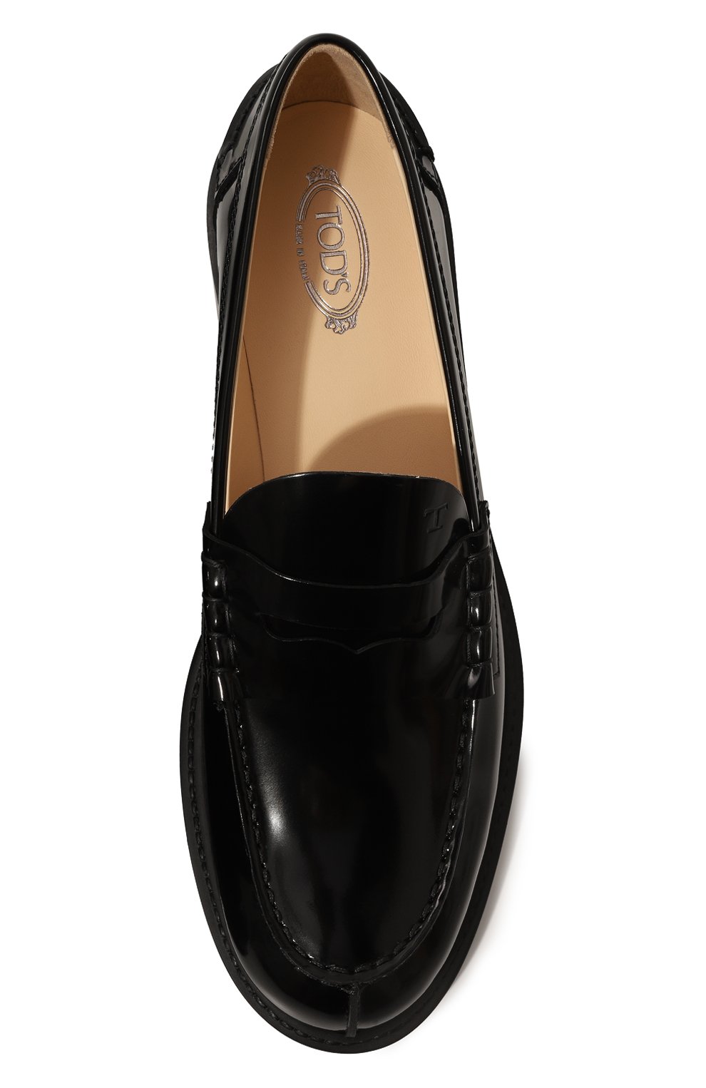 Кожаные пенни-лоферы TOD’S черного цвета по цене 61550 руб., арт. XXW59C0DD40/MRK, фото 6 Кожаные пенни-лоферы TOD’S, арт. XXW59C0DD40/MRK, фото 6