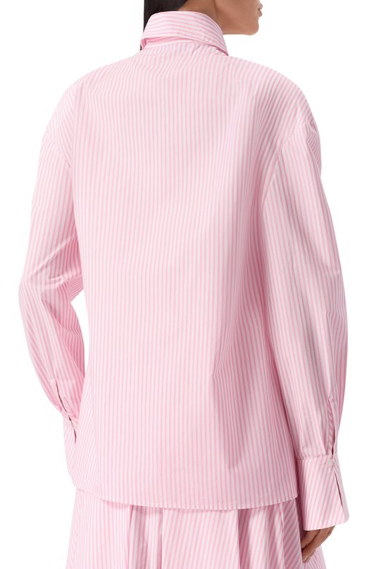 Хлопковая рубашка ROWEN ROSE T0P_RR308_M Розовый  T0P_RR308_M Фото 4