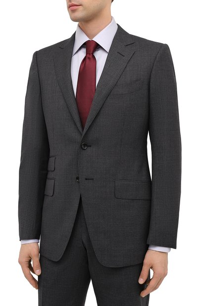 Шерстяной костюм TOM FORD темно-серого цвета по цене 399500 руб., арт. 811R36/21YA4C, фото 2 Шерстяной костюм TOM FORD, арт. 811R36/21YA4C, фото 2