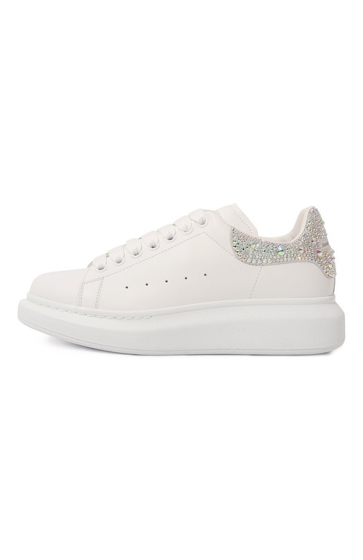 Кожаные кеды Oversized Alexander McQueen 666407/WIA4Z Белый  666407/WIA4Z Фото 4